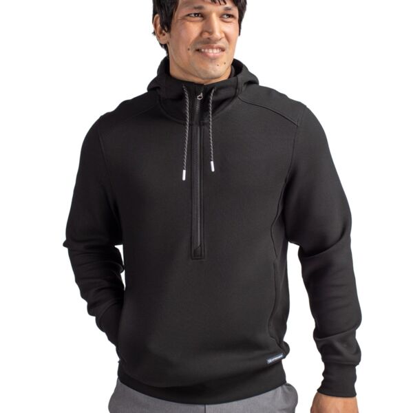 Roam Eco Half Zip Recycled Mens Pullover Hoodie Thumbnail